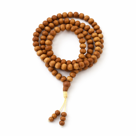 White Chandan Mala Thread Latkan 8mm