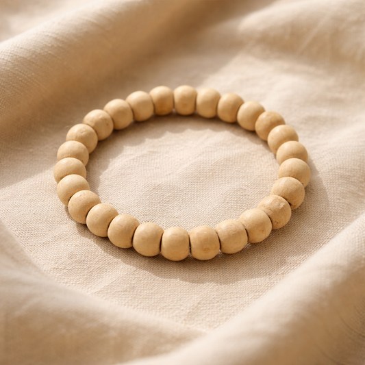 Dhivarashi Original Tulsi Elastic Bracelet for Men & Women | Natural Holy Basil Beads | Adjustable Stretch Wrist Mala for Meditation, Protection & Daily Wear