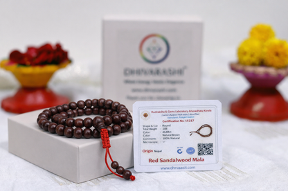 Red Chandan Mala Thread Latkan 8mm