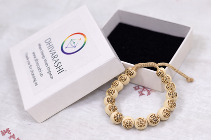 Tulsi Bracelet with Ram Naam Thread