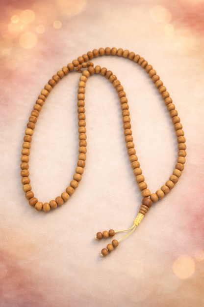 White Chandan Mala Thread Latkan 8mm