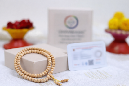 White Chandan Mala Thread Latkan 8mm