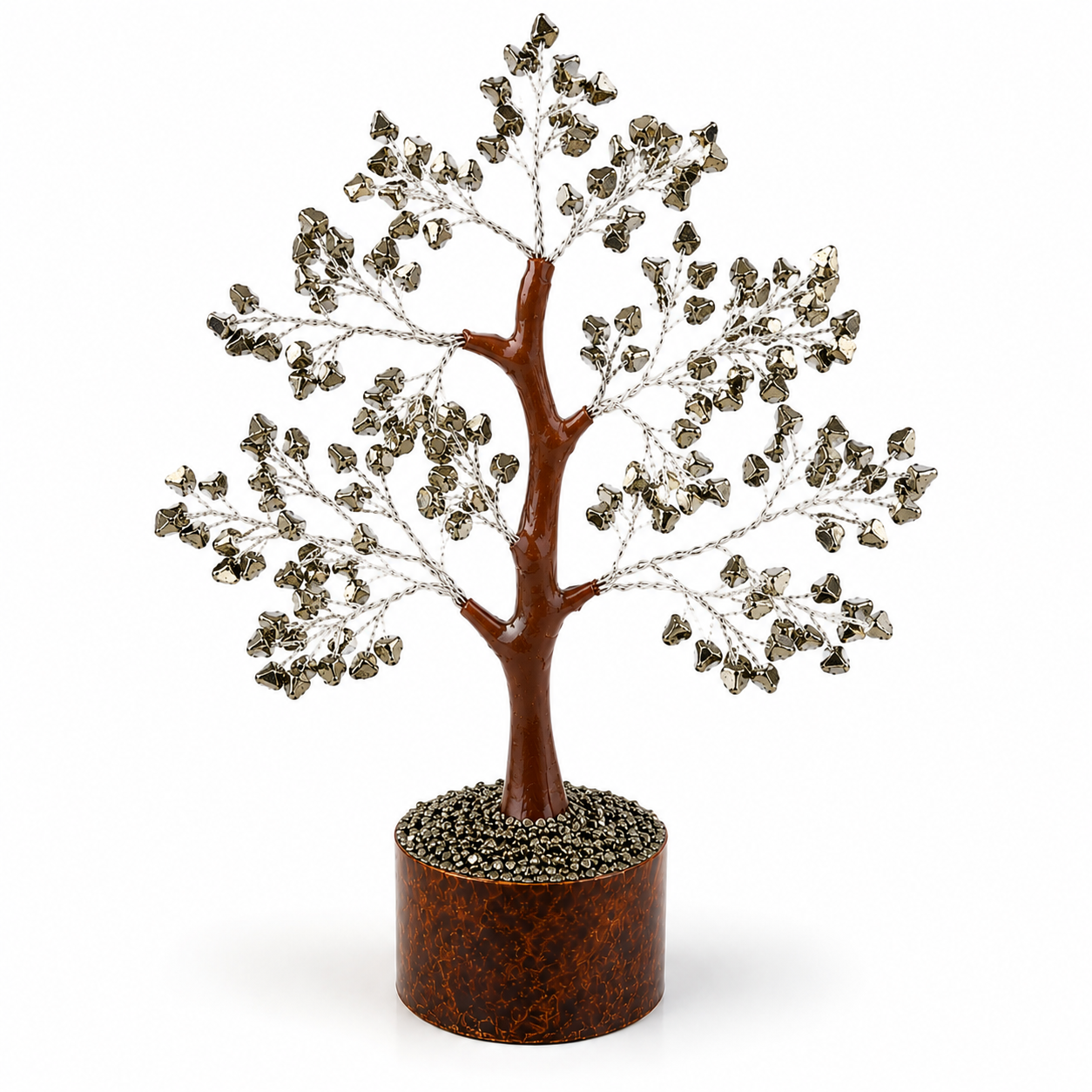 Natural Pyrite Crystal Tree | 300 Beads | Vastu & Feng Shui Décor | Dhivarashi®