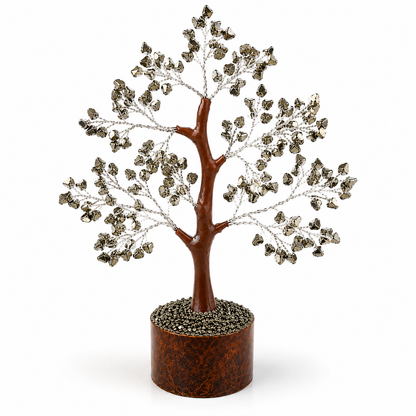 Natural Pyrite Crystal Tree | 300 Beads | Vastu & Feng Shui Décor | Dhivarashi®