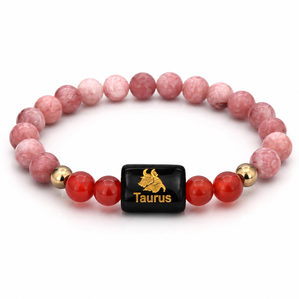 Taurus Zodiac Bracelet – Certified Sunstone & Carnelian Crystal Bracelet | Dhivarashi
