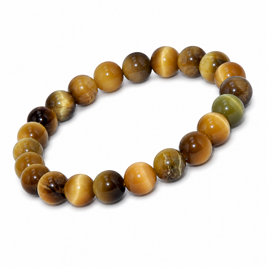 Natural Yellow Cat's Eye Crystal Bracelet – Lehsunia Gemstone for Protection & Clarity