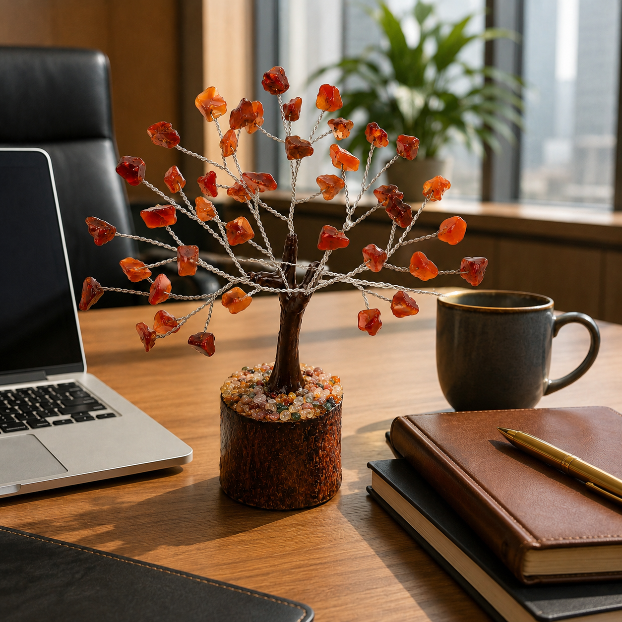 Natural Carnelian Crystal Tree – Boost Energy, Confidence & Motivation | 50 Stones | Dhivarashi