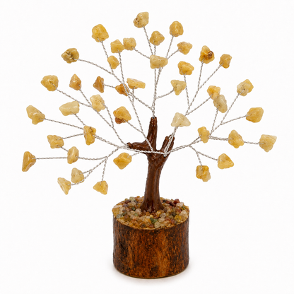 Natural Yellow Aventurine Crystal Tree – Success, Confidence & Positive Energy | 50 Stones | Dhivarashi