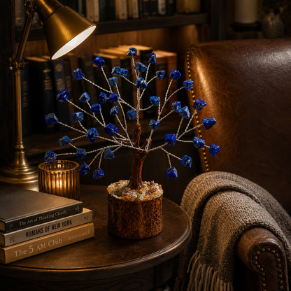 Lapis Lazuli Crystal Tree | 50 Natural Stones | Handmade Gemstone Bonsai | Dhivarashi