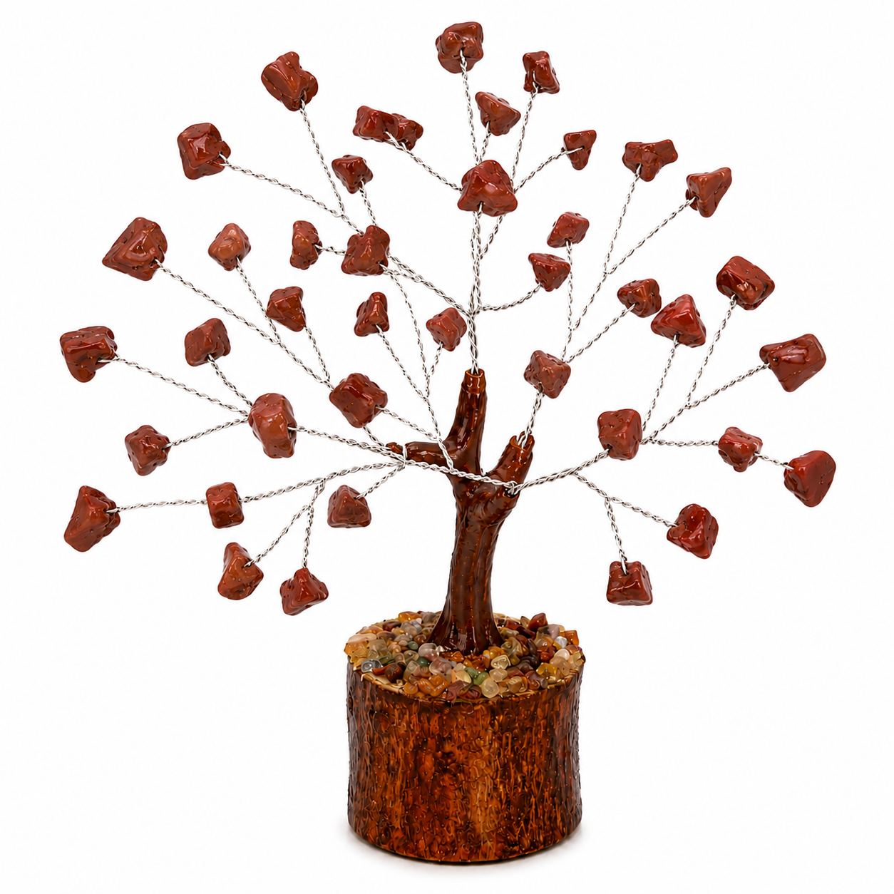 Red Jasper Crystal Tree | 50 Beads | 6 Inch | Vastu & Home Décor Gift