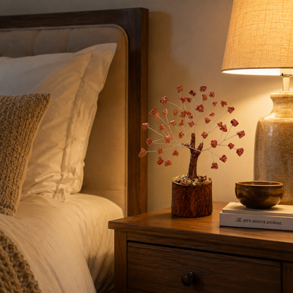 Red Jasper Crystal Tree | 50 Beads | 6 Inch | Vastu & Home Décor Gift