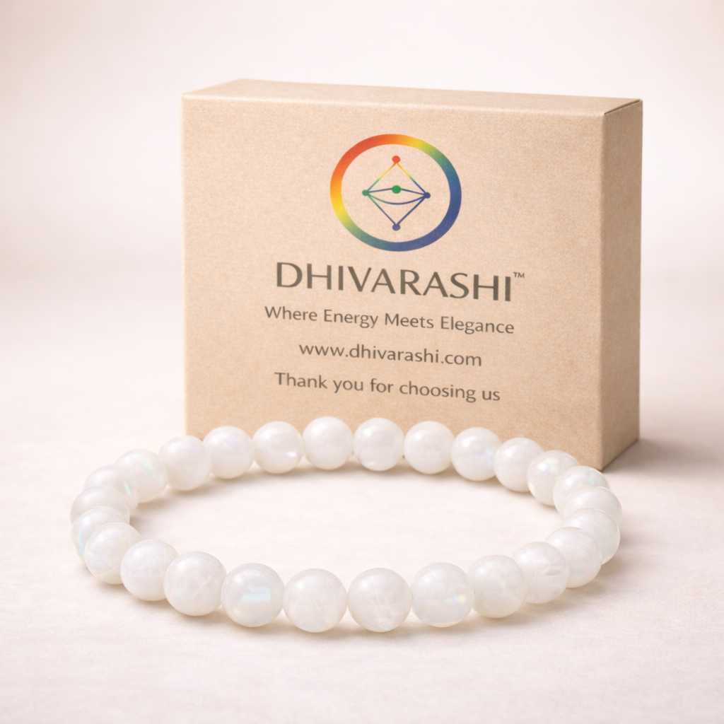 Moonstone Bracelet | Emotional Balance, Intuition & Inner Peace | Natural Crystal – DHIVARASHI
