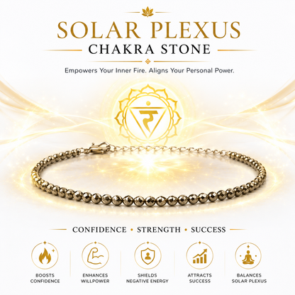 Raw Pyrite Anklet for Women — Natural Crystal Jewellery for Wealth & Protection | DHIVARASHI