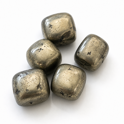 Pyrite Tumbled Stones | Set of 5 | Dhivarashi