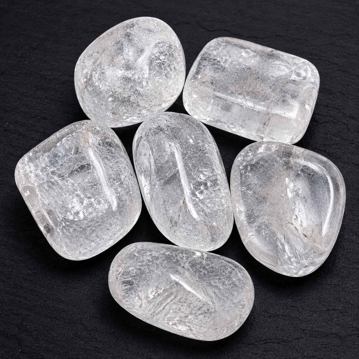 Clear Quartz Tumbled Stones — Set of 5 | Natural Master Healer Crystal