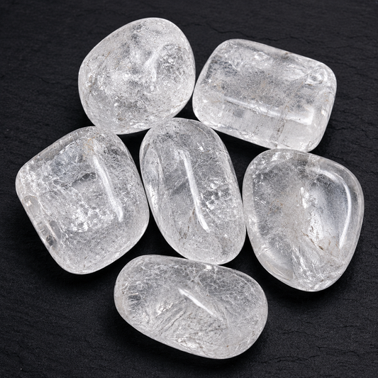 Clear Quartz Tumbled Stones — Set of 5 | Natural Master Healer Crystal