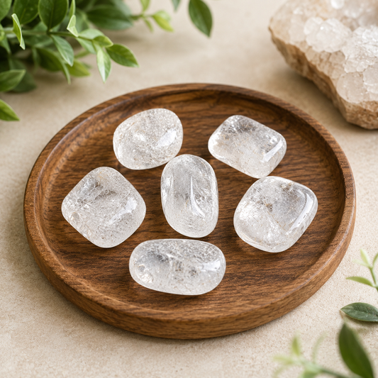 Clear Quartz Tumbled Stones — Set of 5 | Natural Master Healer Crystal