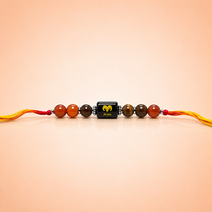 Zodiac Crystal Rakhi Bracelet