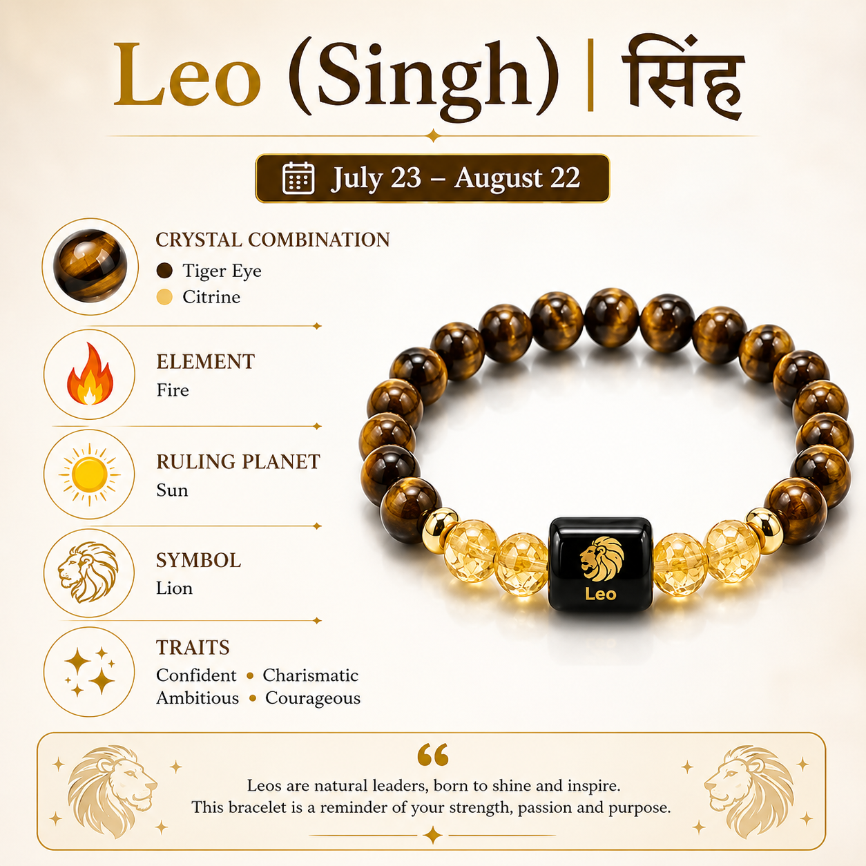 Pisces Zodiac Bracelet (मीन राशि) | Certified Amethyst & Aquamarine | Intuition, Calm & Emotional Balance | Crystal Bracelet for Men & Women