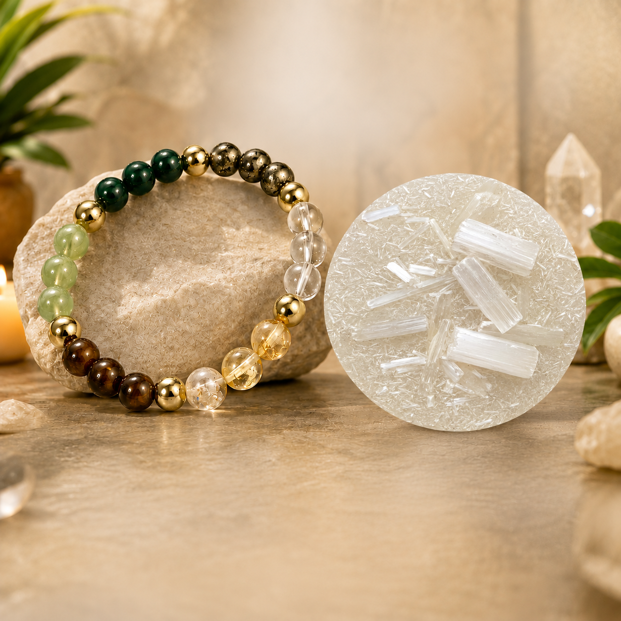 Dhanyog Bracelet Combo – 6 Natural Gemstone Bracelet for Wealth, Prosperity & Positive Energy | Dhivarashi