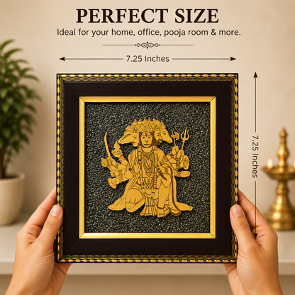 Panchmukhi Hanuman Pyrite Stone Frame – Protection, Wealth & Vastu Décor | Dhivarashi