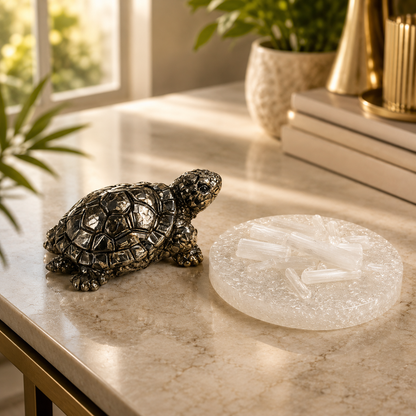 Pyrite Tortoise — Natural Crystal for Wealth, Vastu & Feng Shui | DHIVARASHI