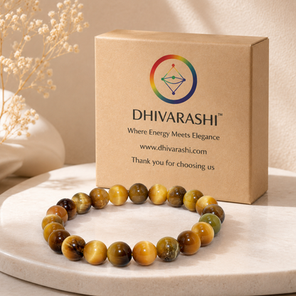 Natural Yellow Cat's Eye Crystal Bracelet – Lehsunia Gemstone for Protection & Clarity