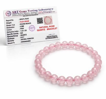 Rose Quartz Bracelet for Love & Healing