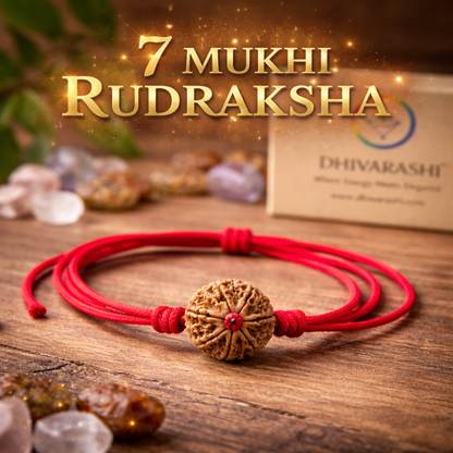 7 Mukhi Rudraksha Bracelet – Natural, Lab Certified & Energized