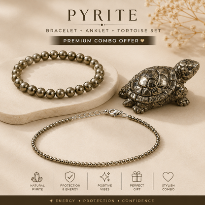 Raw Pyrite Anklet for Women — Natural Crystal Jewellery for Wealth & Protection | DHIVARASHI