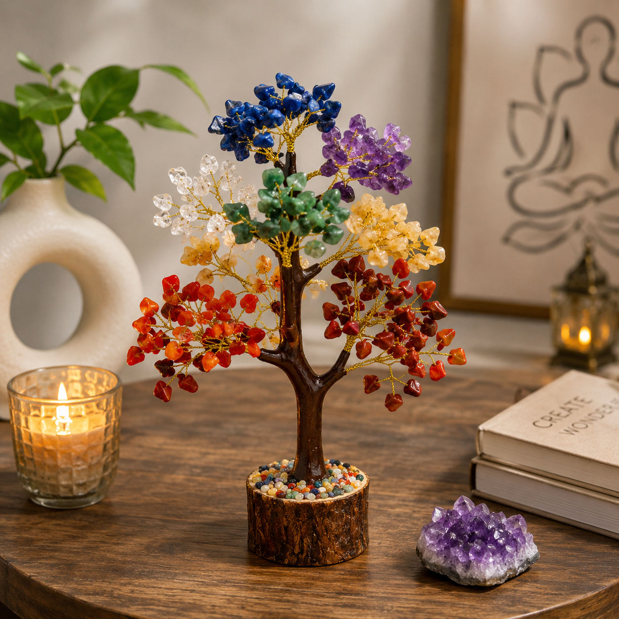 7 Chakra Crystal Tree – Natural Healing Crystal | Dhivarashi