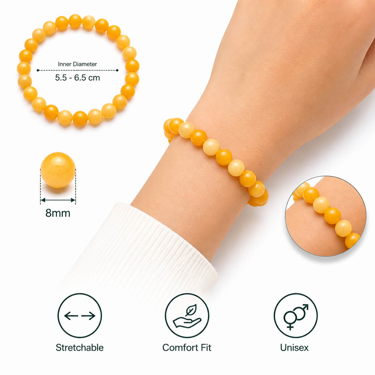 Yellow Aventurine Bracelet | Solar Plexus Chakra | Confidence, Prosperity & Crystal Healing – DHIVARASHI