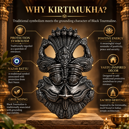 Kirtimukha Black Tourmaline Vastu Kavach for Main Door