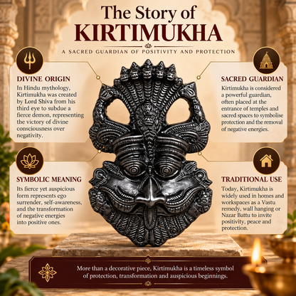Kirtimukha Black Tourmaline Vastu Kavach for Main Door