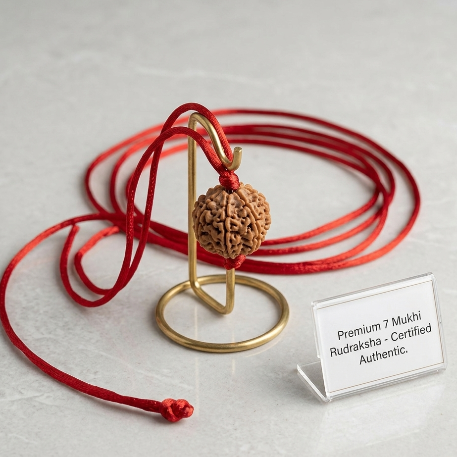 7 Mukhi Rudraksha Bracelet – Natural, Lab Certified & Energized