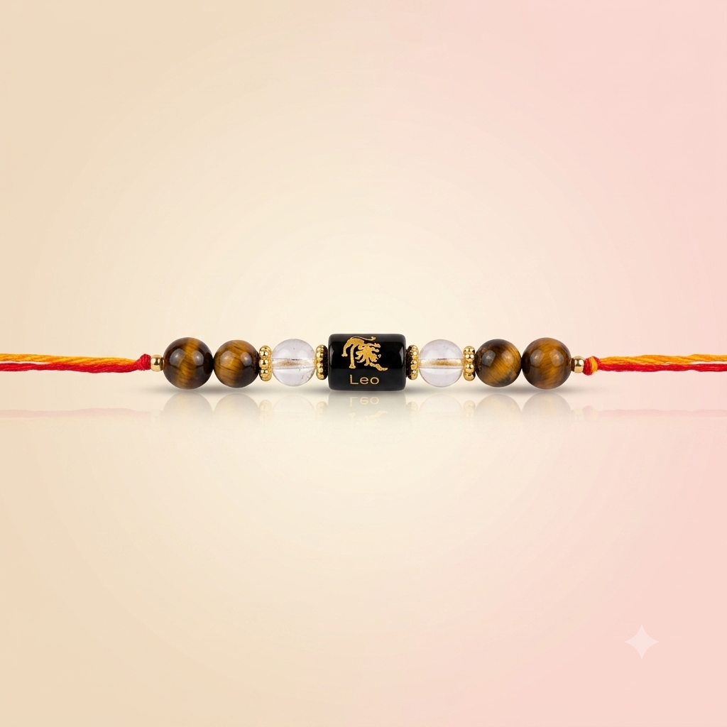 Zodiac Crystal Rakhi Bracelet