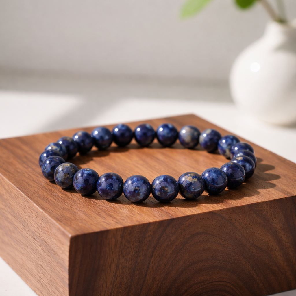 Lapis Lazuli Bracelet – Natural Blue Crystal for Wisdom, Clarity & Confidence