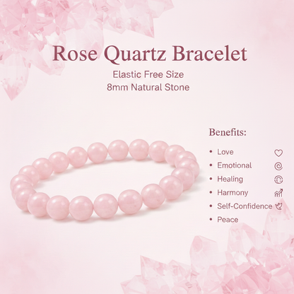 Rose Quartz Bracelet for Love & Healing