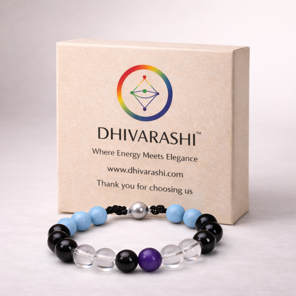 Shan Reksha DHIVARASHI Shani Raksha Multi-Crystal Beaded Bracelet | Unisex – Dhivarashi