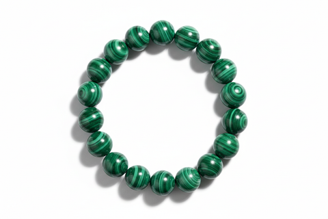 Malachite Transformation Bracelet - Natural Green Healing Crystal Heart Chakra Emotional Release Growth Stone