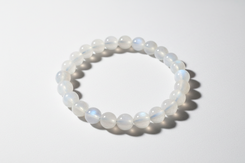Moonstone Energy Bracelet - Natural White Crystal Calmness Feminine Balance Stress Relief Emotional Healing Stone