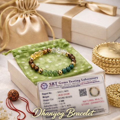 Dhivarashi Dhan Yog Crystal Bracelet made with natural gemstones for wealth, prosperity and positivity, lab certified premium bracelet for daily wear – shop now: https://dhivarashi.com/products/dhivarashi-dhan-yog-crystal-bracelet